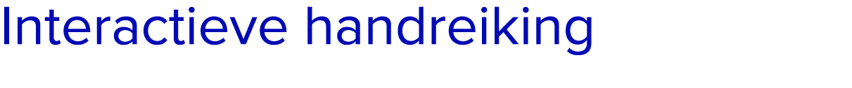 Interactieve handreiking