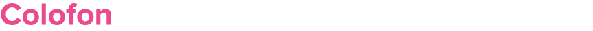 Colofon